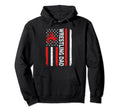 Wrestling Dad American Flag Dad Wrestling Hoodie - Graphic Print Unisex - T-Shirt, Sweatshirt, Hoodie