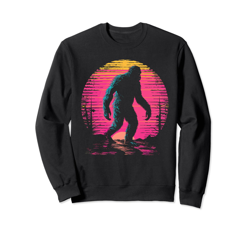 Bigfoot Vaporwave Aesthetic Sweatshirt - Unique Graphic Men Women - T-Shirt, Sweatshirt, Hoodie