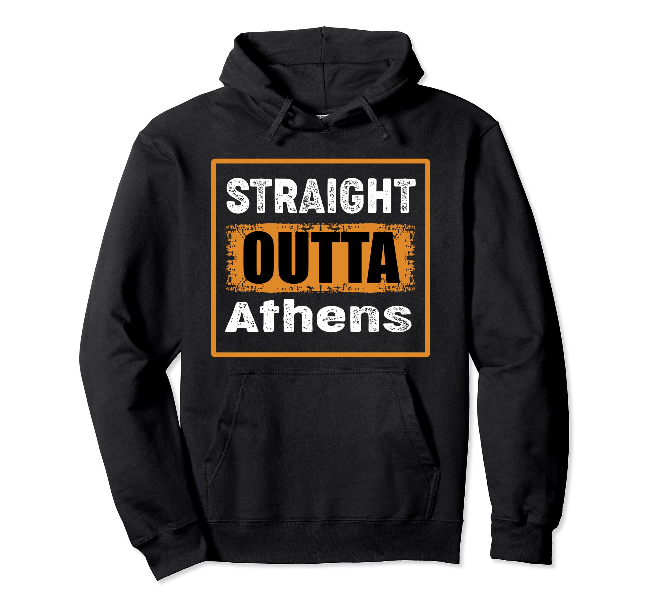 Straight Outta Athens Georgia Usa Hoodie - Custom Art Print Unisex - T-Shirt, Sweatshirt, Hoodie