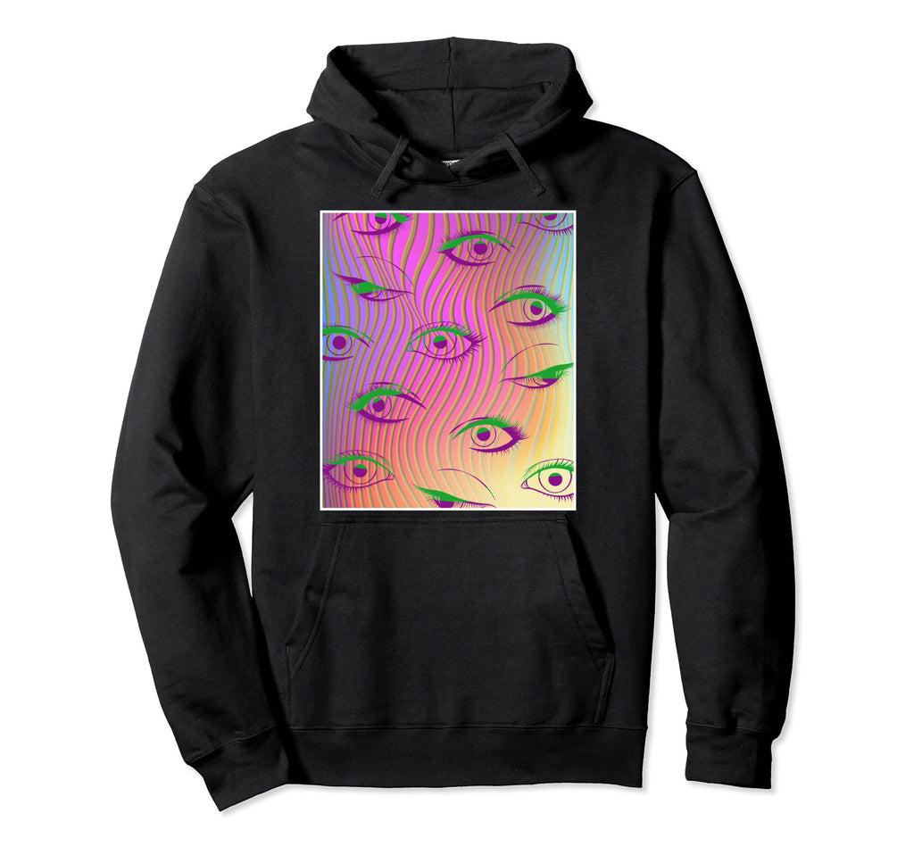 Kidcore Aesthetic Weirdcore Eyes Hoodie - Novelty Apparel for Adults - T-Shirt, Sweatshirt, Hoodie