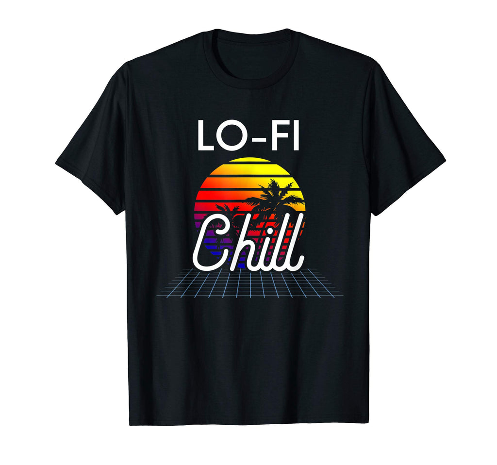 Lo Fi Chill Hop Sunset Outrun Synthwave T-Shirt - Aesthetic Graphic Unisex - T-Shirt, Sweatshirt, Hoodie