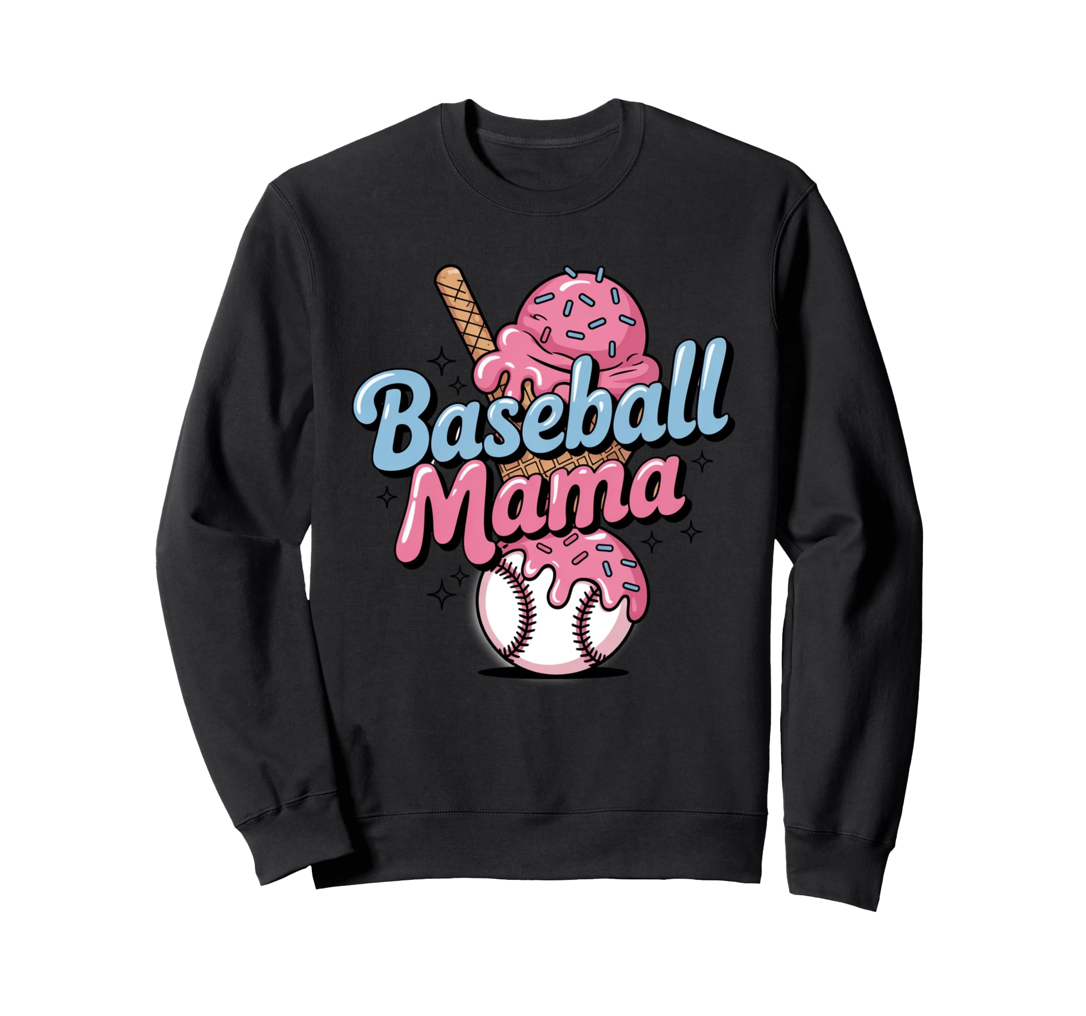 Ice Cream Drip American Baseball Sweatshirt - Custom Art Print Men Women - T-Shirt, Sweatshirt, Hoodie