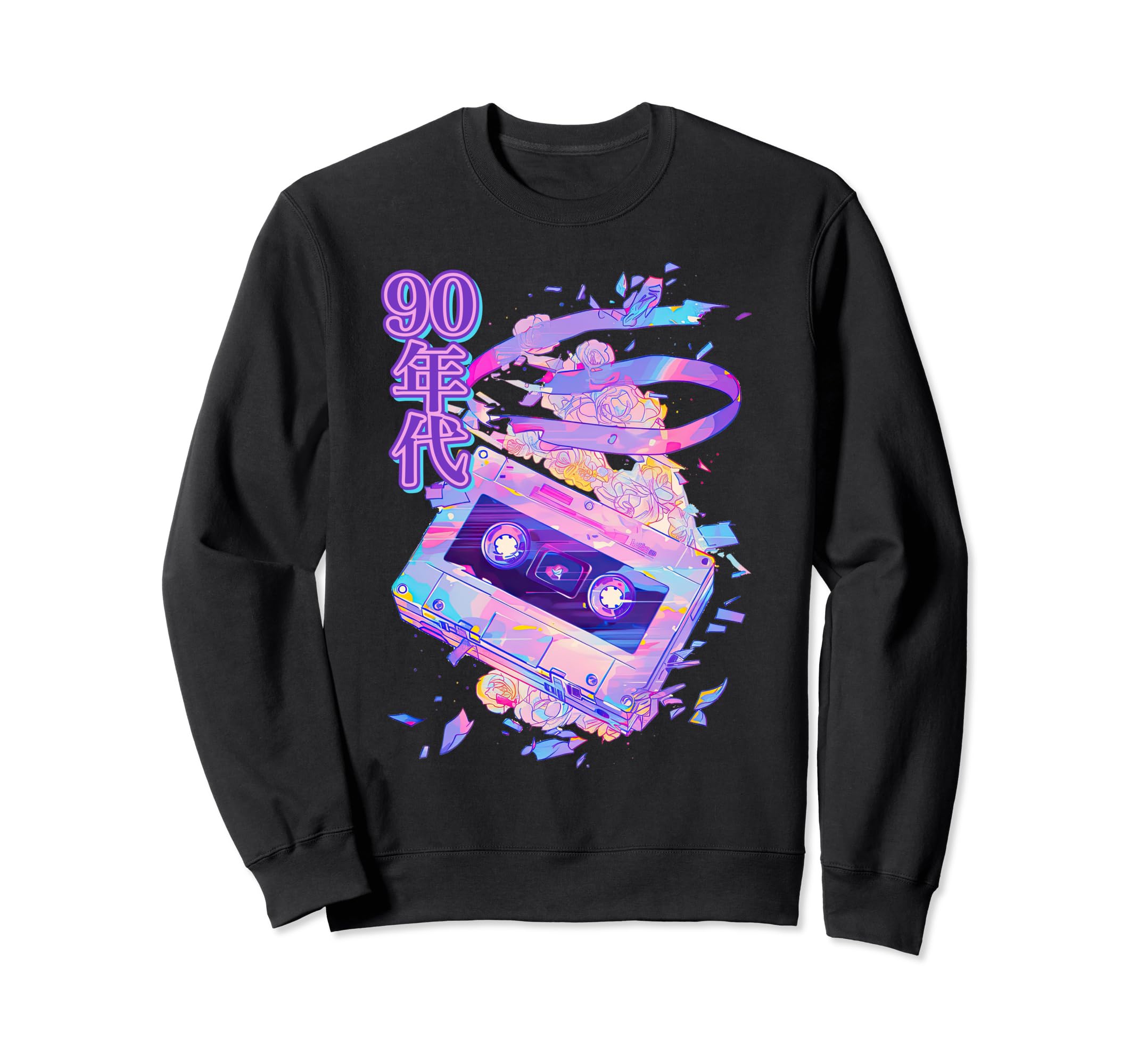90S Cassette Tape Y2K Pastel Sweatshirt - Casual Everyday Wear Men Women - T-Shirt, Sweatshirt, Hoodie