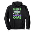 Old School Funny Hip Hop Sister Hoodie - Fun Novelty Design for Adults - T-Shirt, Sweatshirt, Hoodie