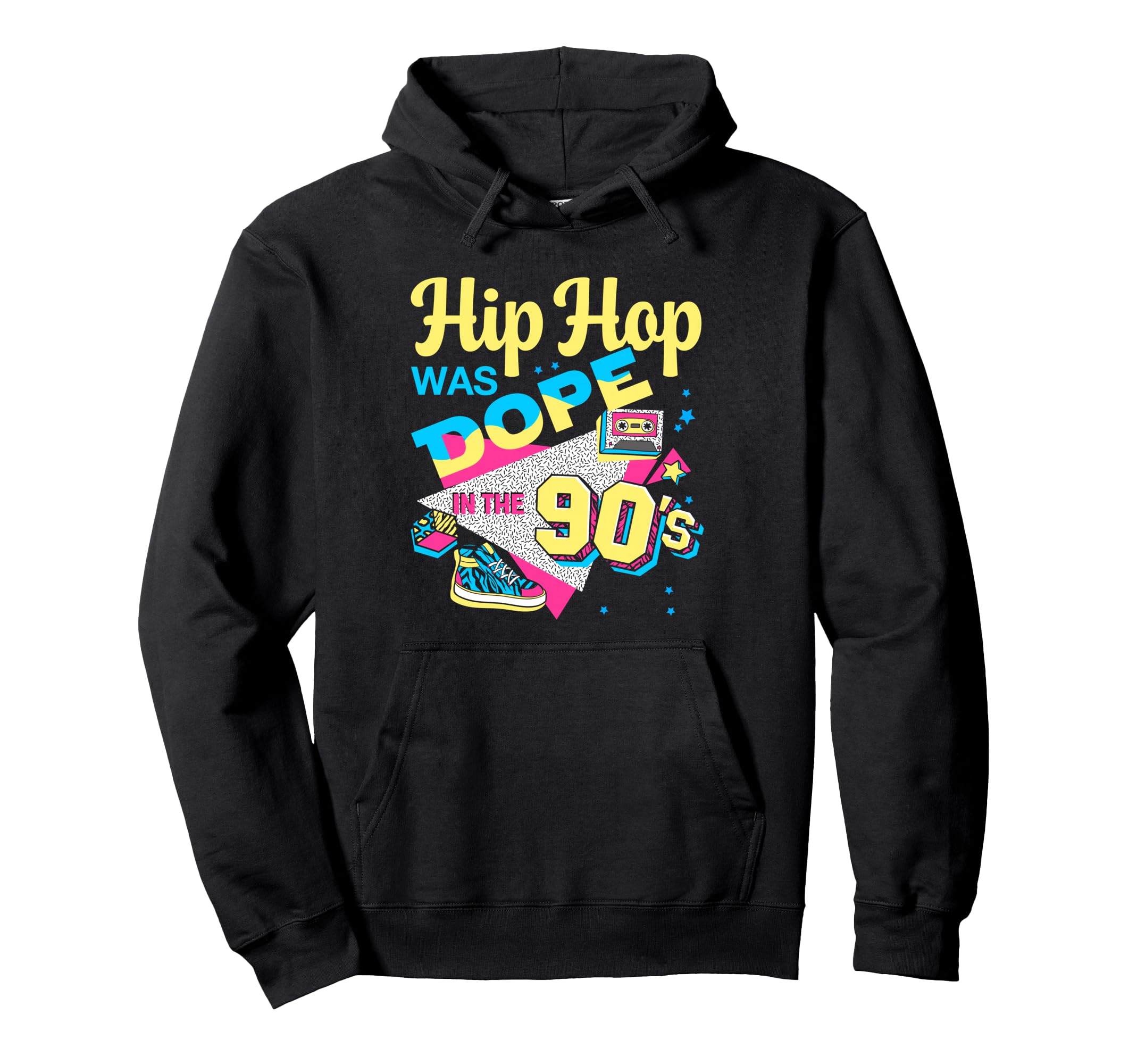 Dope Like 90S Hip Hop Old School Rap Vibes Hoodie - Graphic Print Men Women - T-Shirt, Sweatshirt, Hoodie