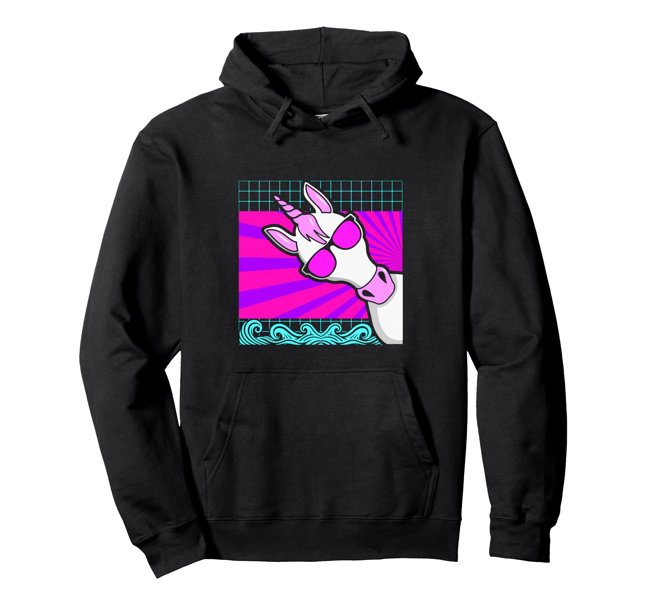 Aesthetic Vaporwave Outfits Unicorn Hoodie - Trendy Graphic Unisex - T-Shirt, Sweatshirt, Hoodie