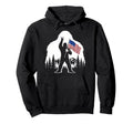 Bigfoot Rock Sasquatch Yeti Patriotic Hoodie - Trendy Graphic Unisex - T-Shirt, Sweatshirt, Hoodie