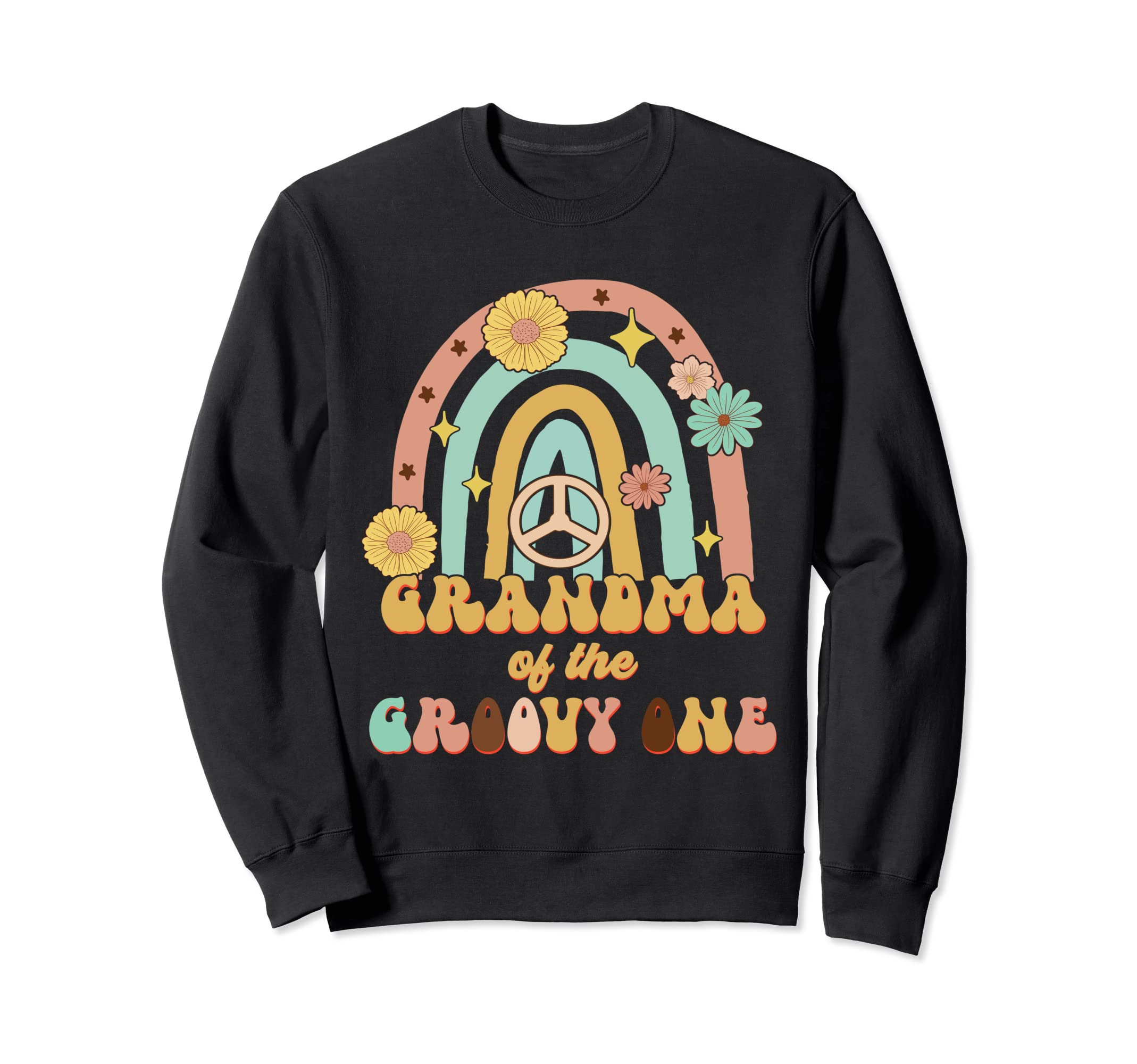 Boho Grandma Groovy One 1St Birthday Sweatshirt - Graphic Print Unisex - T-Shirt, Sweatshirt, Hoodie