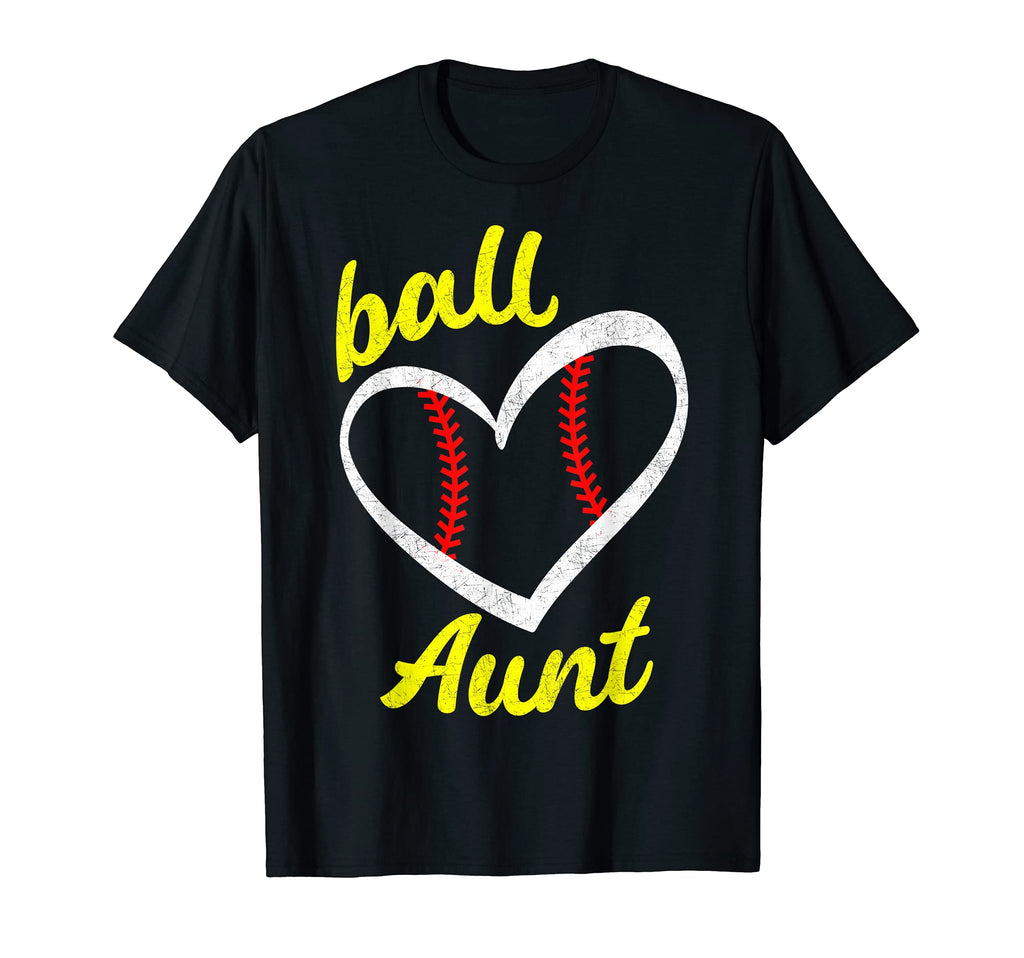 Baseball And Softball Auntie Softball T-Shirt - Graphic Print for Adults - T-Shirt, Sweatshirt, Hoodie