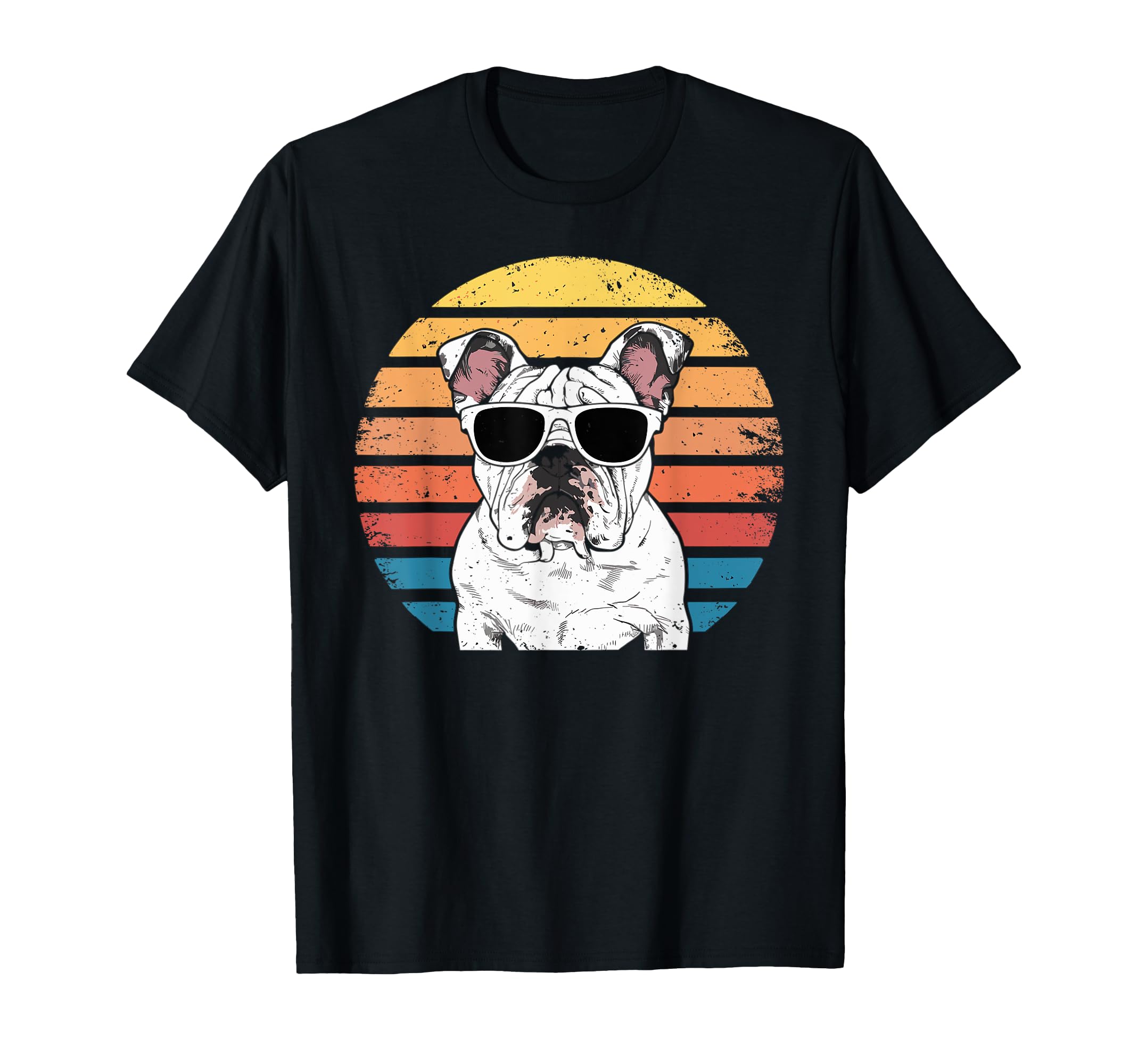 English Bulldog Distressed Store T-Shirt - Trendy Graphic Unisex - T-Shirt, Sweatshirt, Hoodie