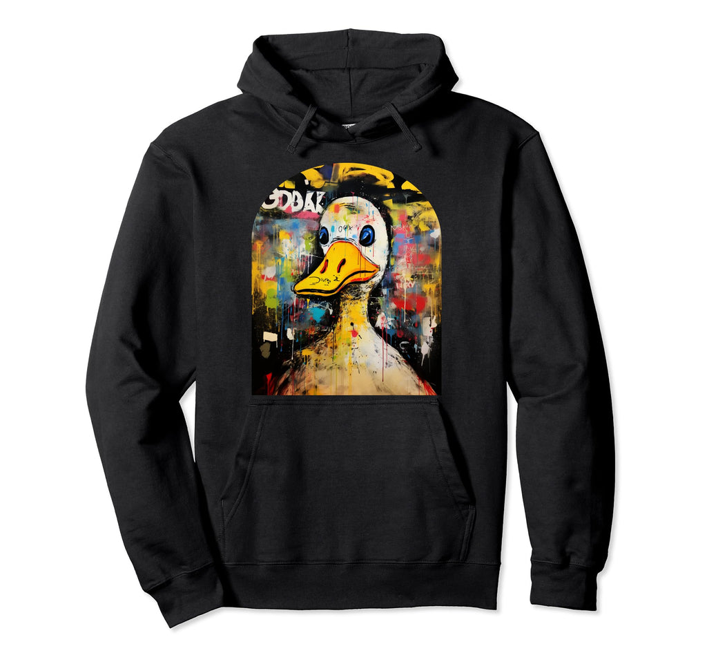 Funny Duck 90S Street Art Graffiti Hoodie - Graphic Print Men Women - T-Shirt, Sweatshirt, Hoodie