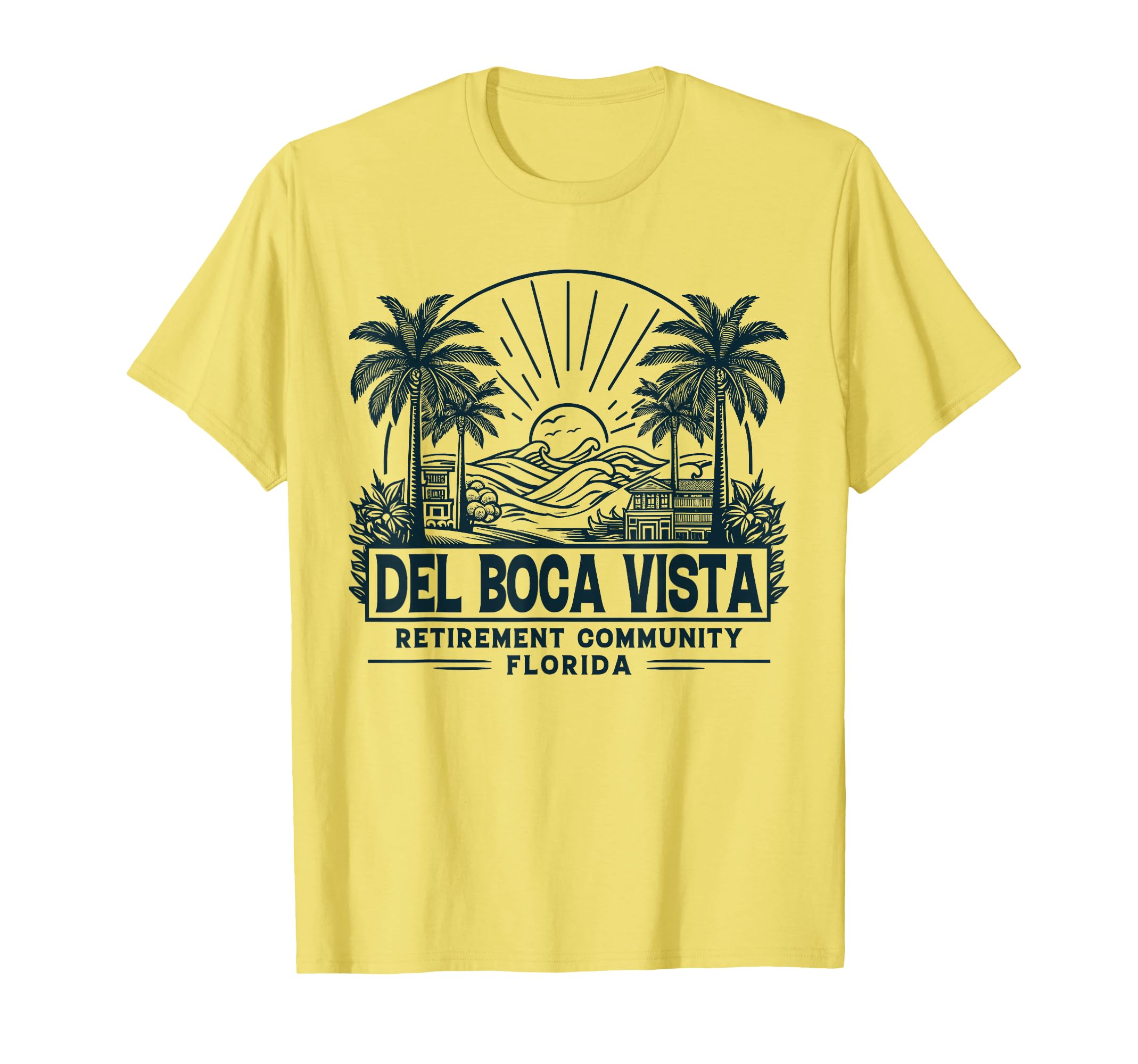 Del Boca Vista Sunset Florida T-Shirt - Unique Graphic for Adults - T-Shirt, Sweatshirt, Hoodie