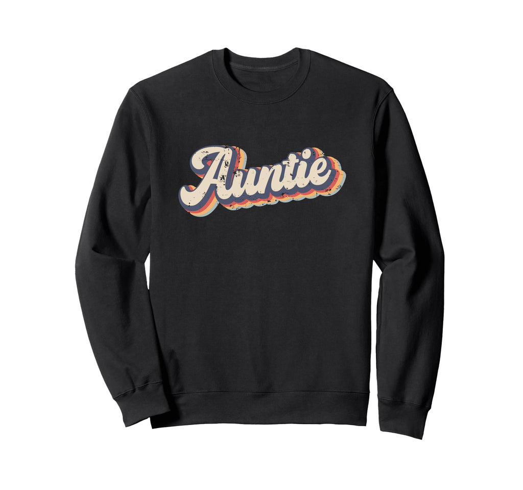 Auntie Rainbow Distressed Sweatshirt - Custom Art Print Men Women - T-Shirt, Sweatshirt, Hoodie