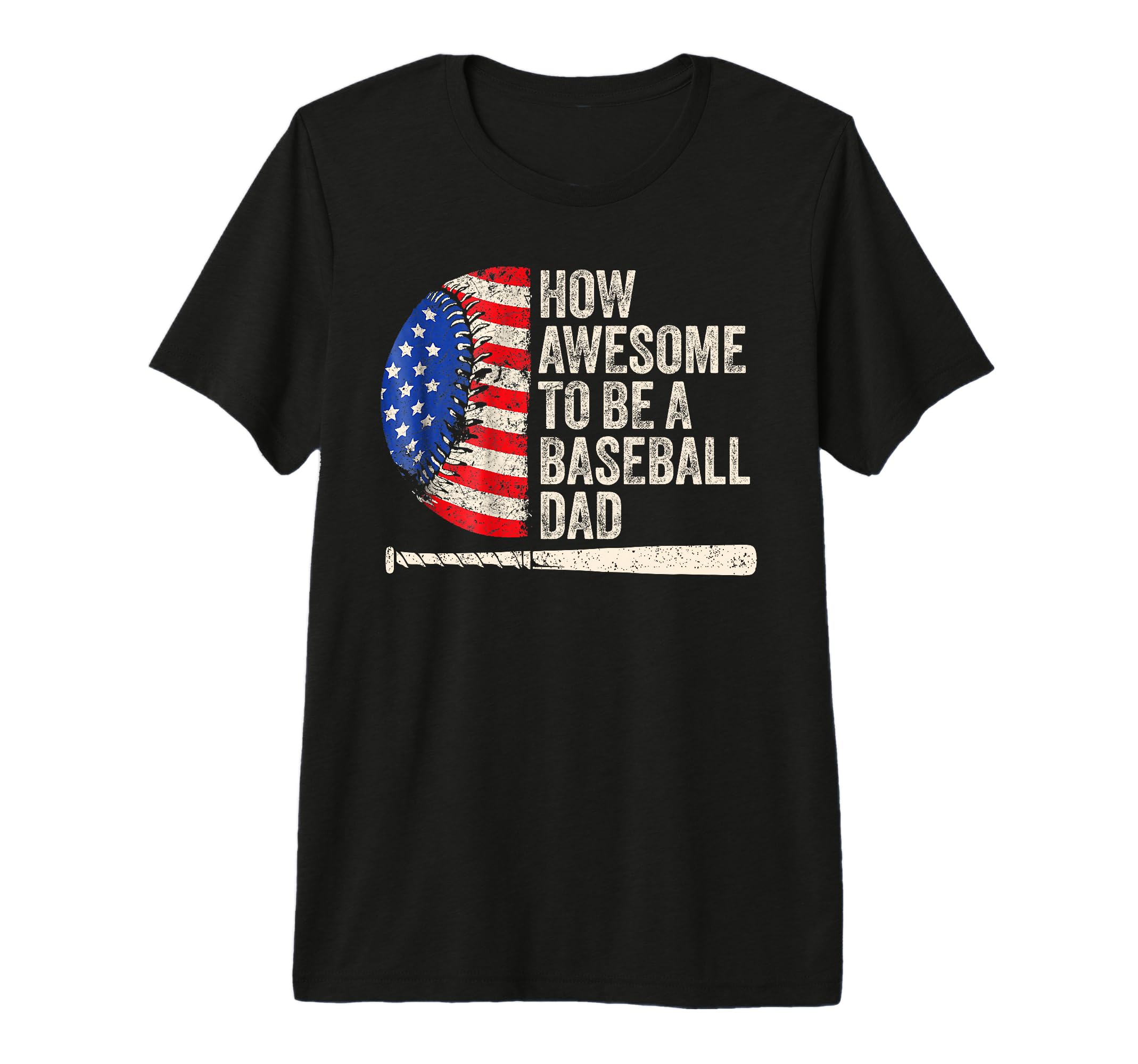 Dad Baseball Us Flage Proud Baseball T-Shirt - Graphic Print for Adults - T-Shirt, Sweatshirt, Hoodie