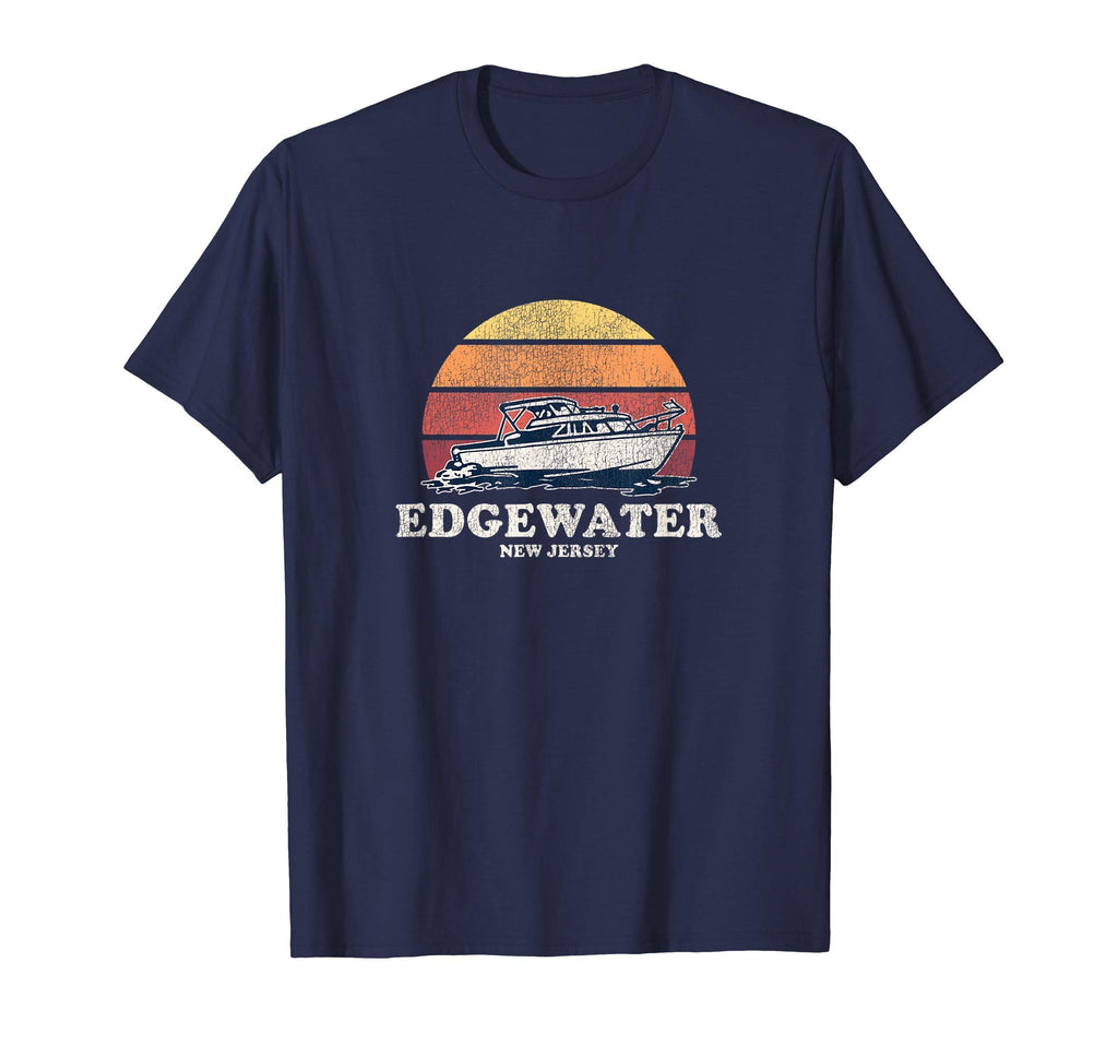 Edgewater Nj Boating 70S Boat T-Shirt - Unique Graphic for Adults - T-Shirt, Sweatshirt, Hoodie