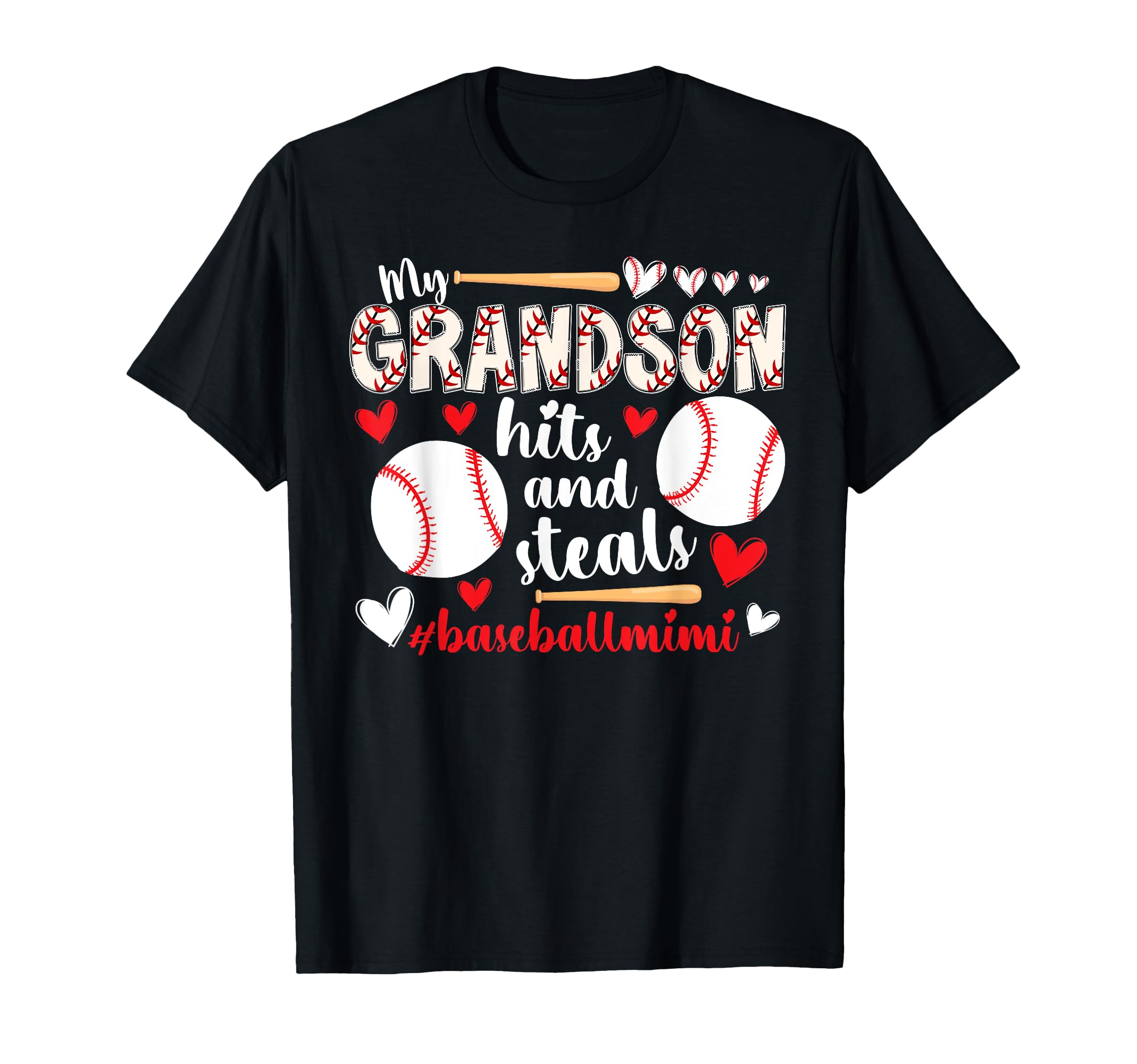 My Grandson Baseball Mimi Baseball T-Shirt - Unique Graphic for Adults - T-Shirt, Sweatshirt, Hoodie