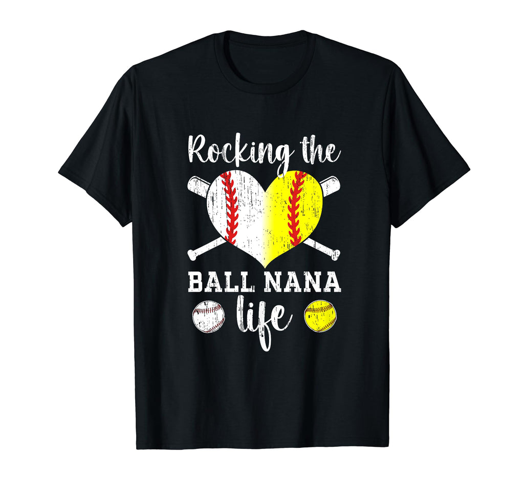 Rocking Ball Nana Life Softball T-Shirt - Casual Everyday Wear for Adults - T-Shirt, Sweatshirt, Hoodie