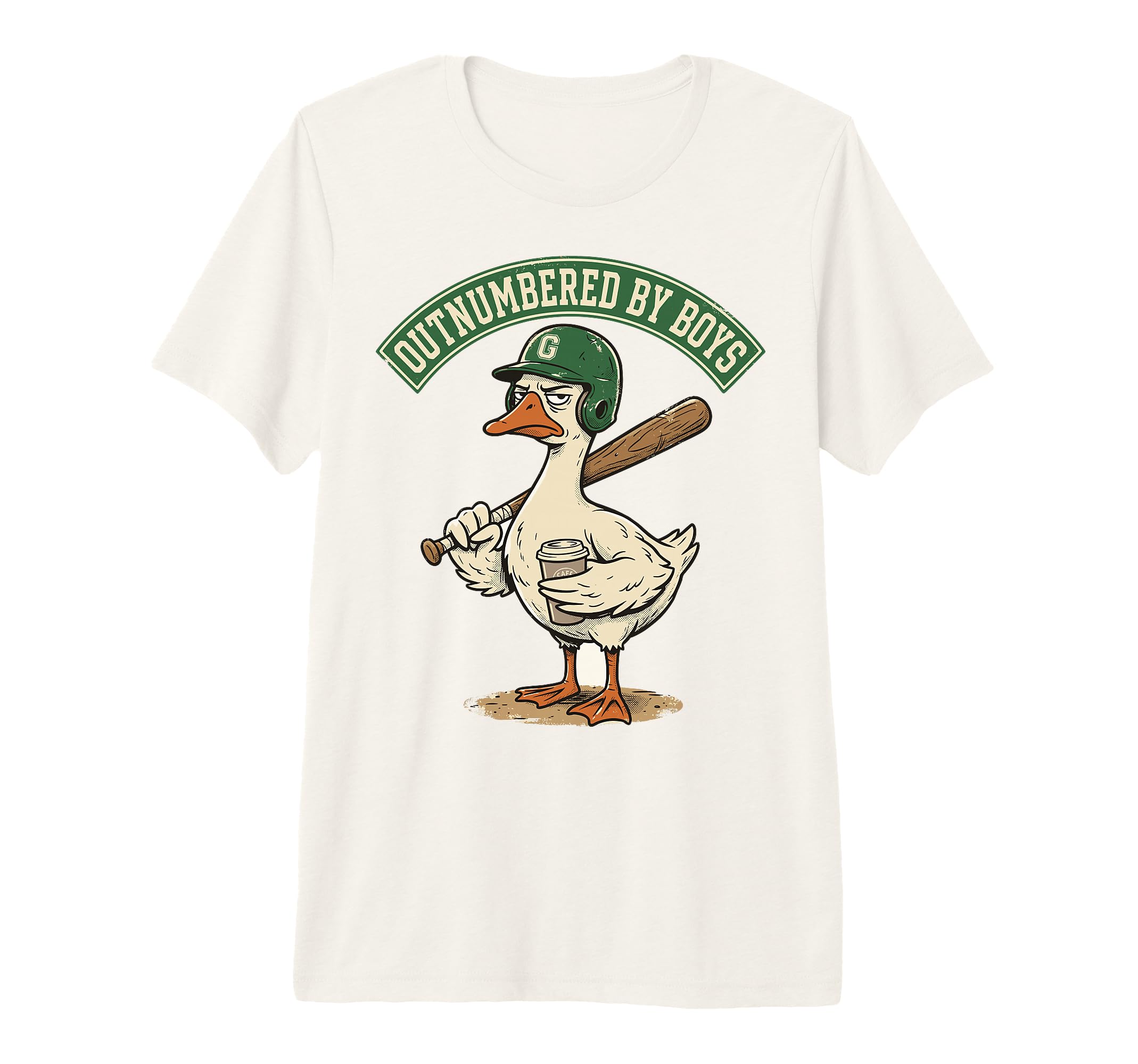 Outnumbered Mom Goose Baseball Mama T-Shirt - Novelty Apparel for Adults - T-Shirt, Sweatshirt, Hoodie