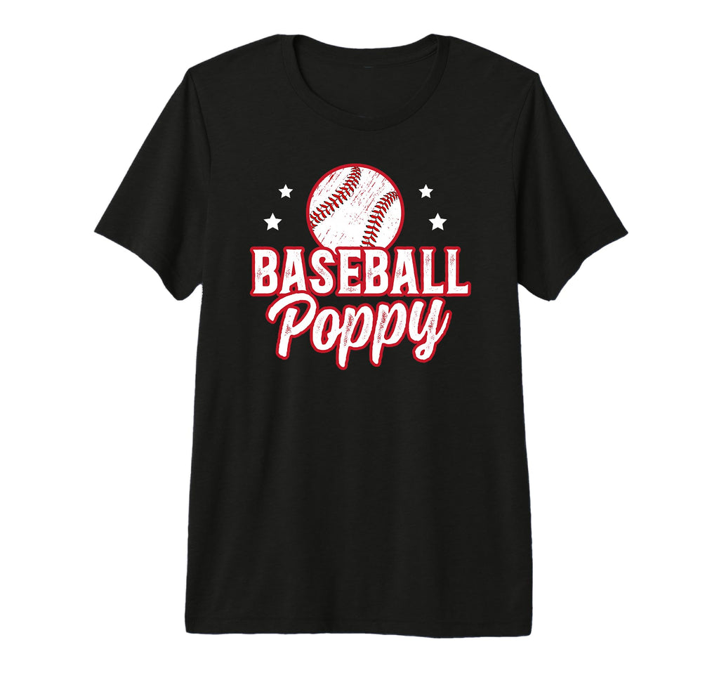 Mens Baseball Poppy Grandpa Poppy T-Shirt - Unique Graphic Men Women - T-Shirt, Sweatshirt, Hoodie
