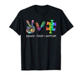 Autism Awareness Peace Love Autism T-Shirt - Custom Art Print Unisex - T-Shirt, Sweatshirt, Hoodie