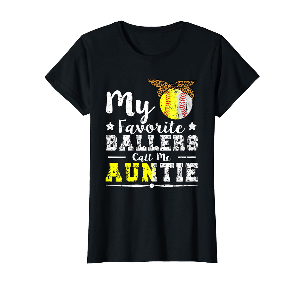 Ballers Auntie Baseball And Softball T-Shirt - Trendy Graphic Men Women - T-Shirt, Sweatshirt, Hoodie