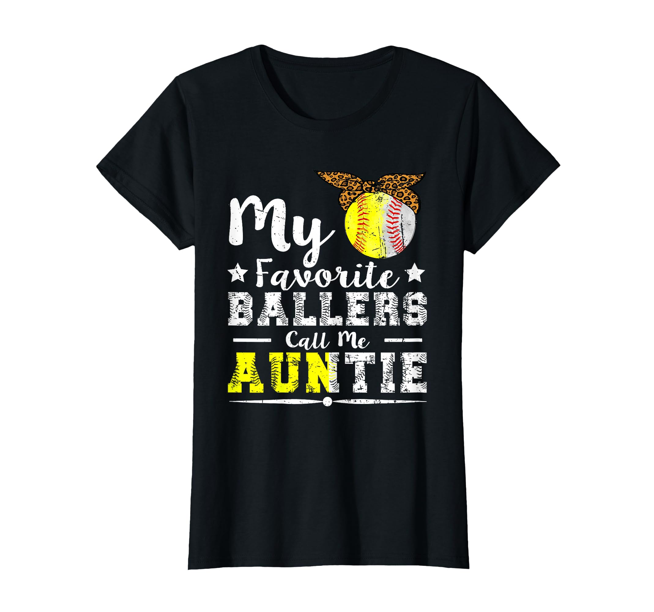 Ballers Auntie Baseball And Softball T-Shirt - Trendy Graphic Men Women - T-Shirt, Sweatshirt, Hoodie