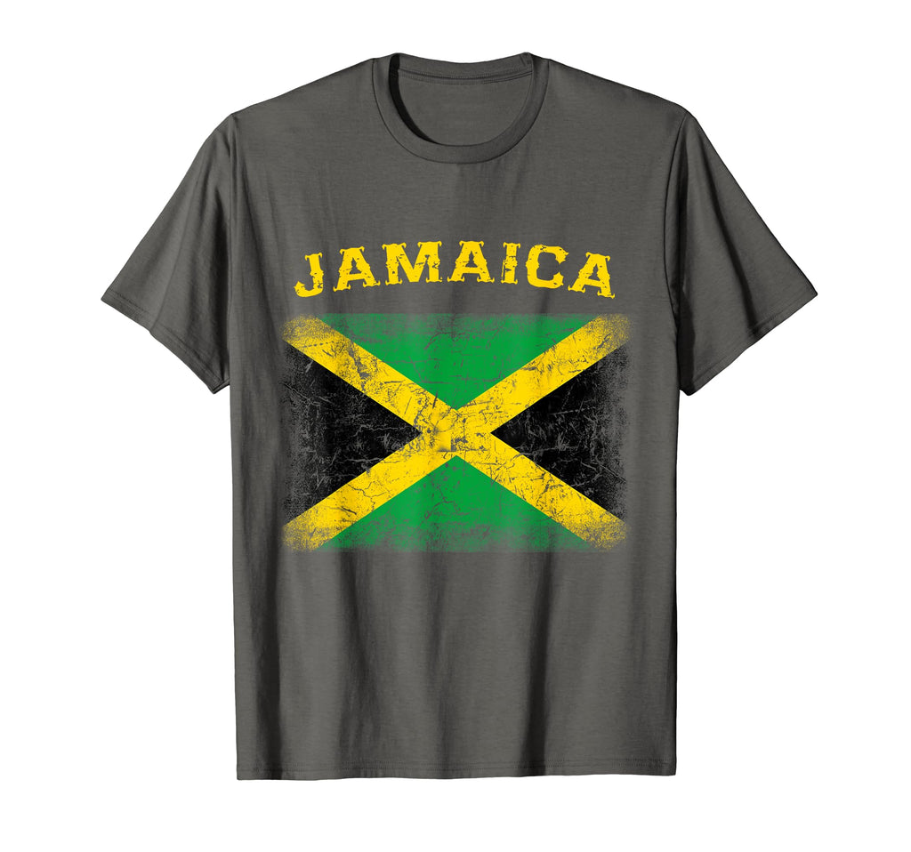 Distressed Flag Jamaica Jamaican T-Shirt - Graphic Print Men Women - T-Shirt, Sweatshirt, Hoodie