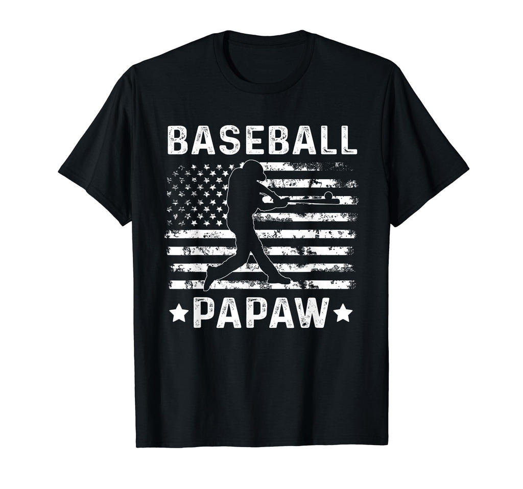 Baseball Papaw Grandpa Usa Flag 4Th July T-Shirt - Custom Art Print Unisex - T-Shirt, Sweatshirt, Hoodie