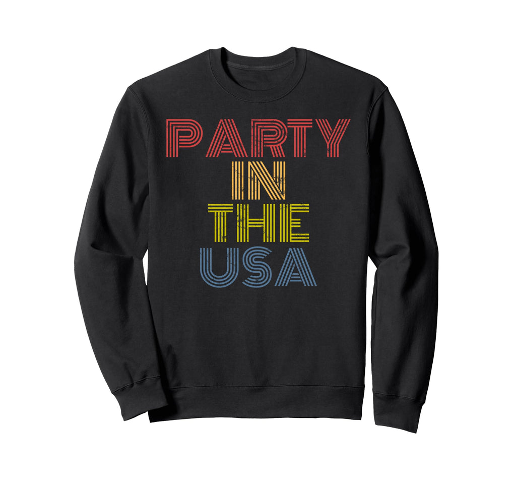 Party Usa Funny 70S Distressed Sweatshirt - Streetwear Style for Adults - T-Shirt, Sweatshirt, Hoodie