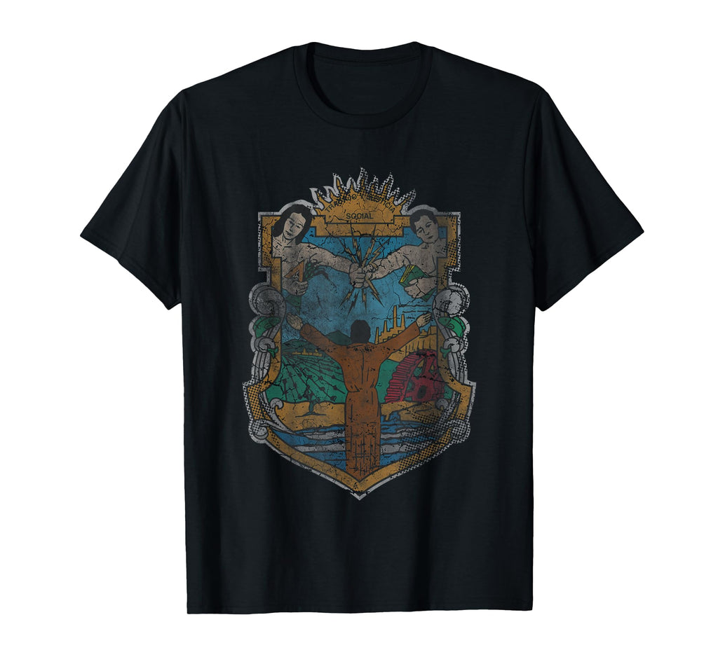 Baja California Coat Arms Distressed T-Shirt - Graphic Print for Adults - T-Shirt, Sweatshirt, Hoodie