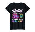 9Th Birthday Nine 9 Year Old Roller Skate T-Shirt - Graphic Print Unisex - T-Shirt, Sweatshirt, Hoodie