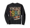 1980 Tape 46Th Birthday Gift 46 Year Sweatshirt - Trendy Graphic Men Women - T-Shirt, Sweatshirt, Hoodie