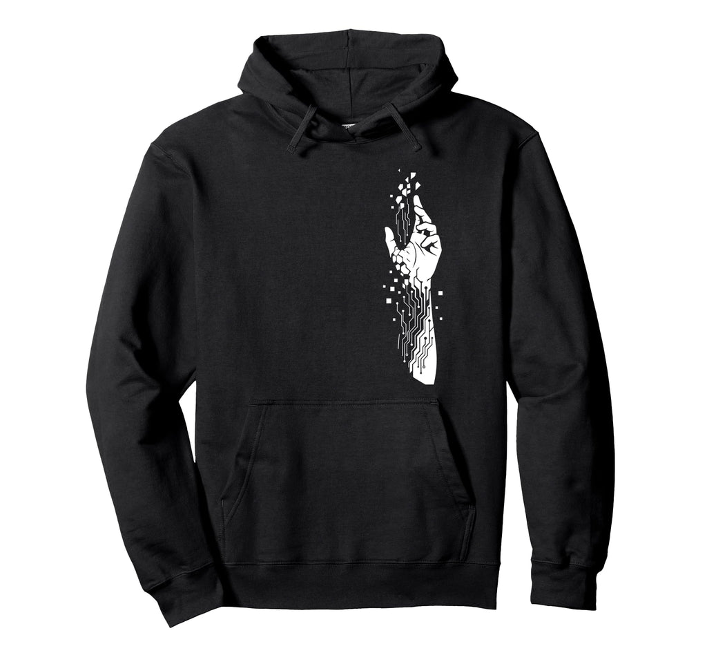 Cyber Arm Futuristic Hand Vaporwave Urban Hoodie - Custom Art Print Unisex - T-Shirt, Sweatshirt, Hoodie