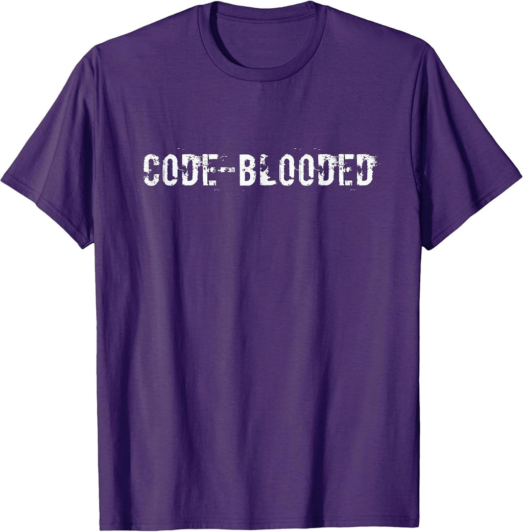 Code-Blooded Programming Coding - Adult & Kids T-Shirts, Sweatshirts & Hoodies apparel design preview 1