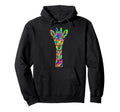 Psychedelic Giraffe Hippie Trippy Hoodie - Fun Novelty Design Men Women - T-Shirt, Sweatshirt, Hoodie
