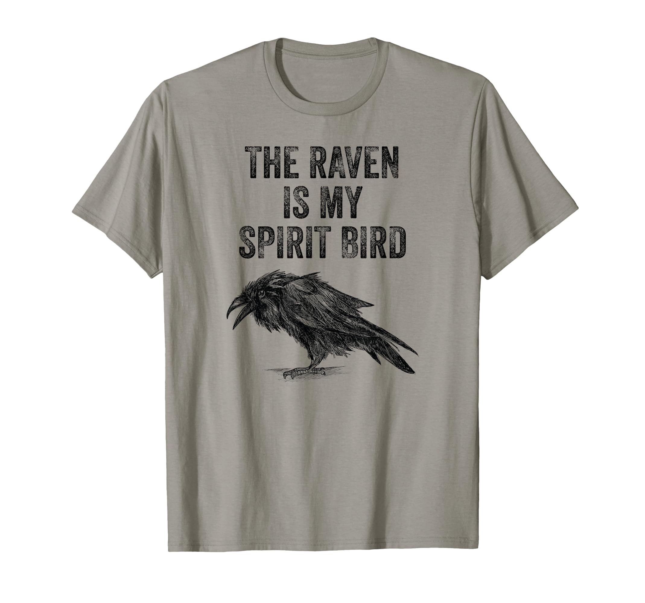 Raven Lover Spirit Bird Faded T-Shirt - Fun Novelty Design for Adults - T-Shirt, Sweatshirt, Hoodie