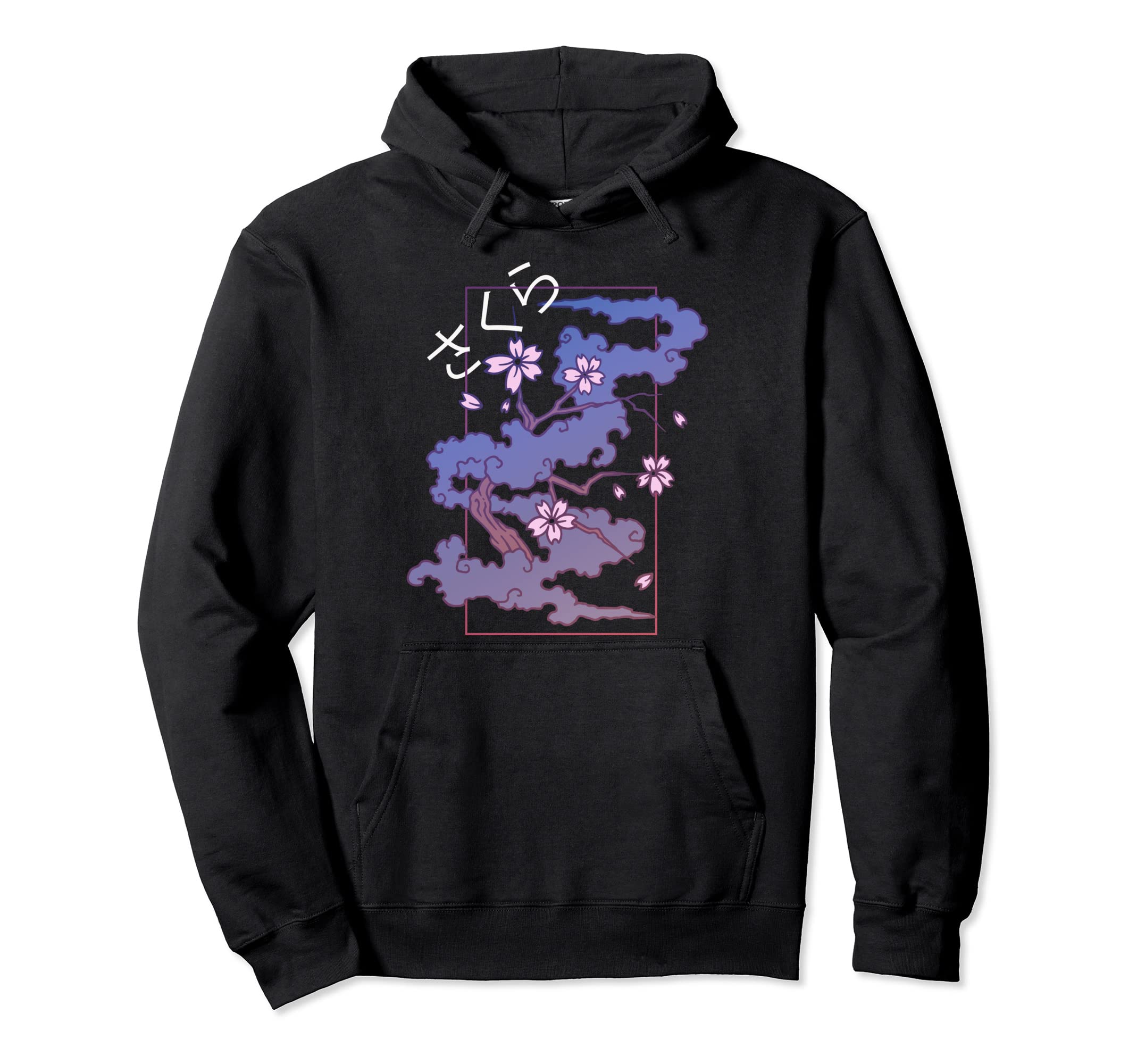 Japanese Aesthetic Sakura Flowers Hoodie - Minimalist Print for Adults - T-Shirt, Sweatshirt, Hoodie