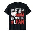 Baseball Mom Number One Fan Red Heart Sports T-Shirt - Graphic Print Unisex - T-Shirt, Sweatshirt, Hoodie