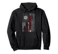 Patriotic Usa Flag American Baseball Dad Hoodie - Custom Art Print Unisex - T-Shirt, Sweatshirt, Hoodie
