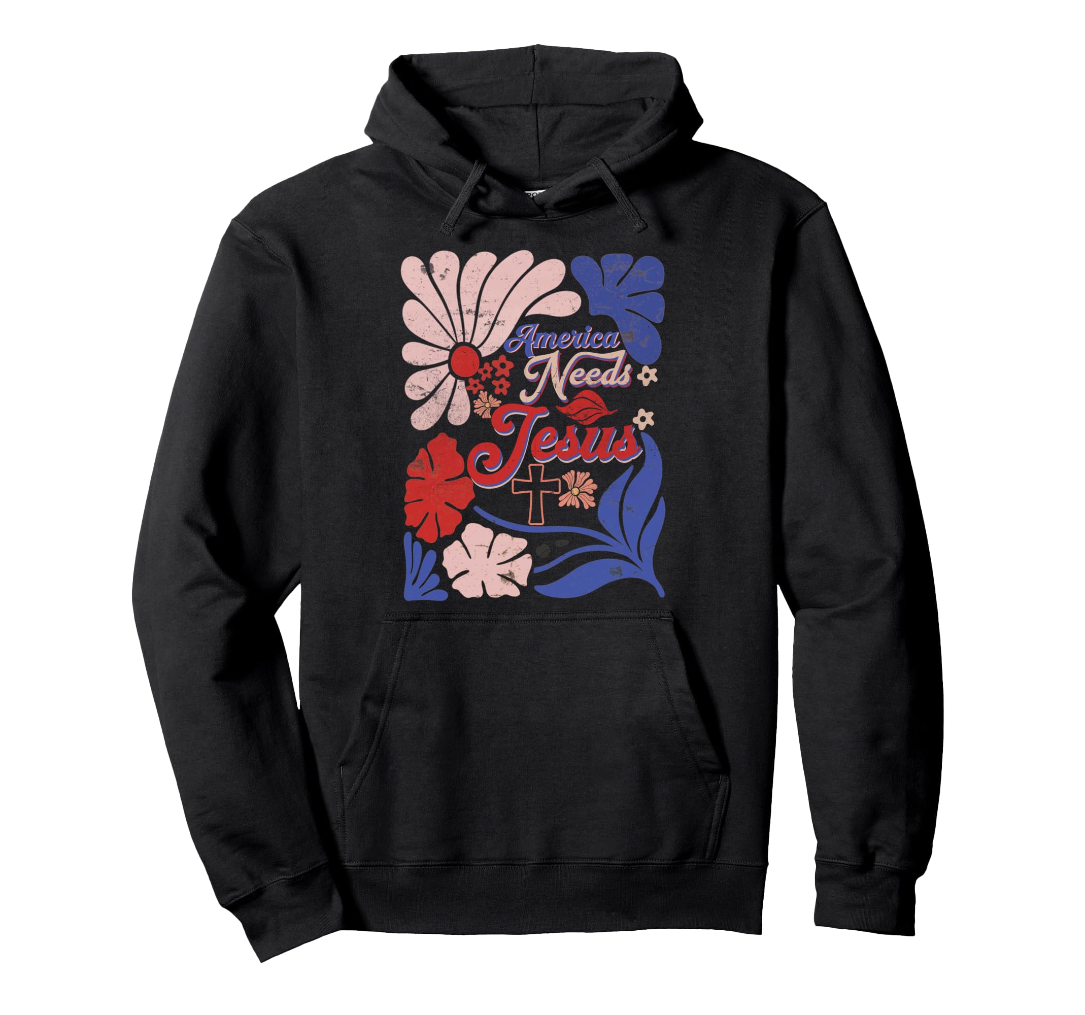 Boho 4Th July America Needs Jesus Hoodie - Custom Art Print for Adults - T-Shirt, Sweatshirt, Hoodie