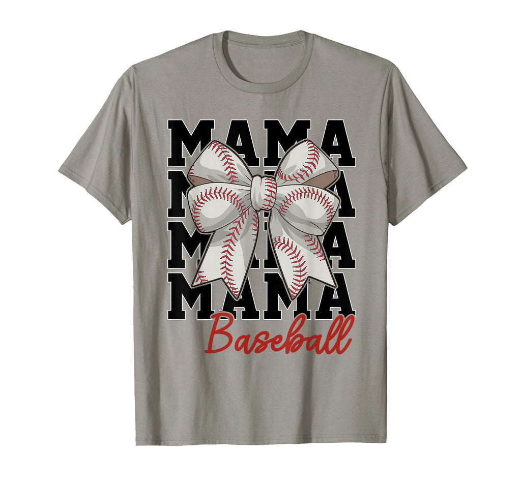 Baseball Mama Coquette Bow Biggest Fan T-Shirt - Trendy Graphic Men Women - T-Shirt, Sweatshirt, Hoodie