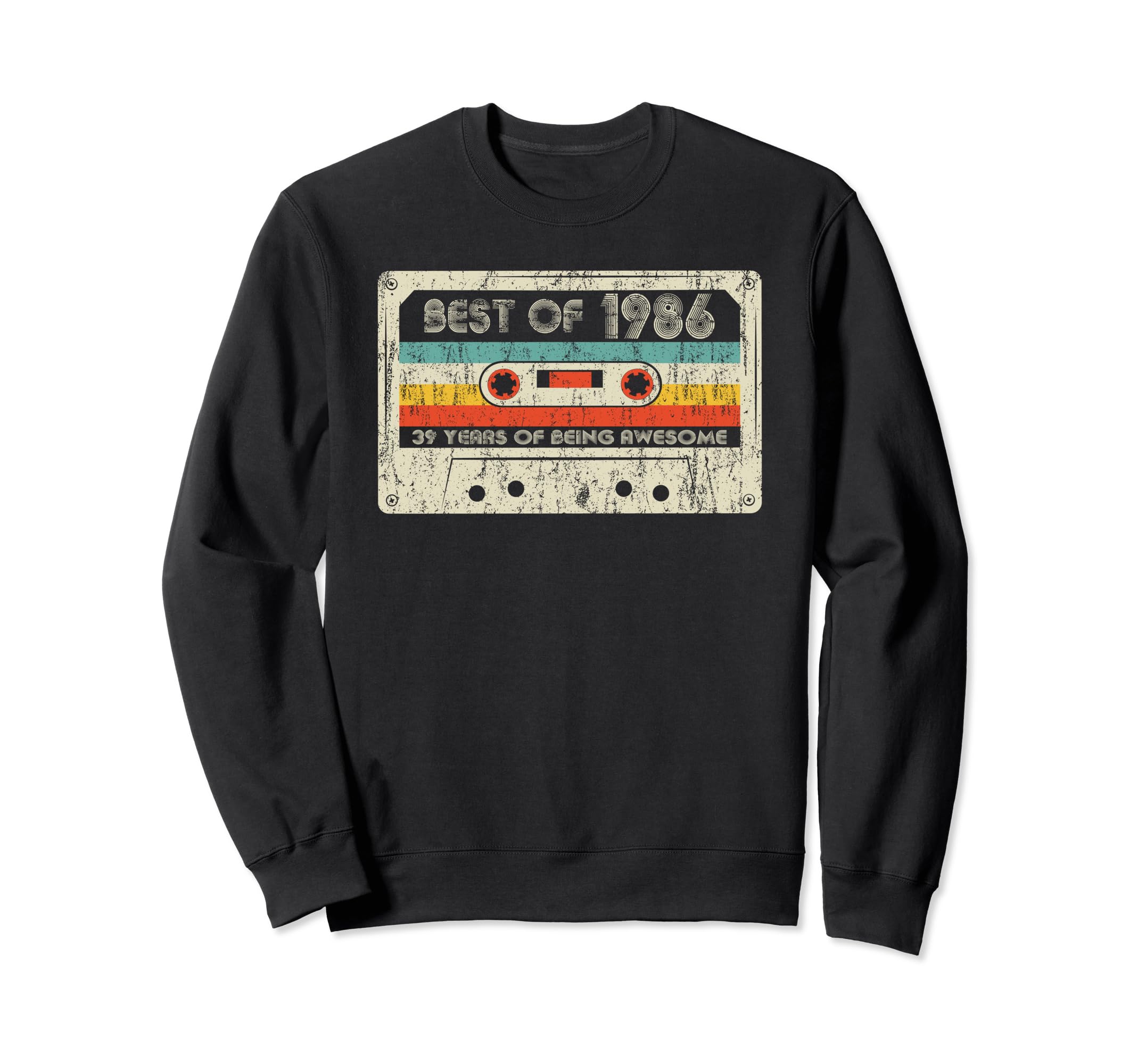 Best 1986 1986 Birthday Cassette Sweatshirt - Fun Novelty Design Unisex - T-Shirt, Sweatshirt, Hoodie