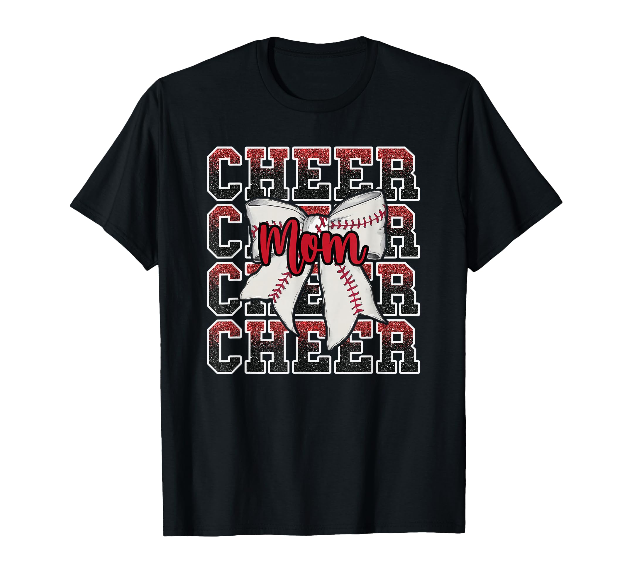 Proud Cheer Mom Coquette Bow Sport T-Shirt - Minimalist Print for Adults - T-Shirt, Sweatshirt, Hoodie