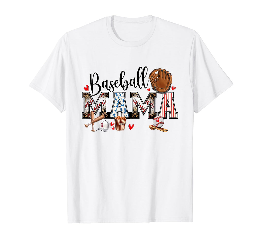 Baseball Mom Mama Mothers Day Funny T-Shirt - Minimalist Print Men Women - T-Shirt, Sweatshirt, Hoodie