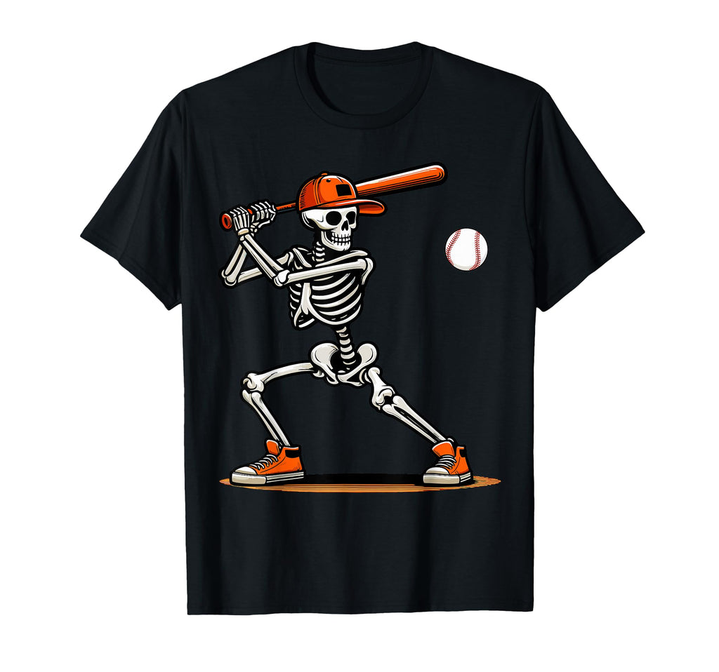 Baseball Skeleton Spooky Halloween T-Shirt - Unique Graphic for Adults - T-Shirt, Sweatshirt, Hoodie