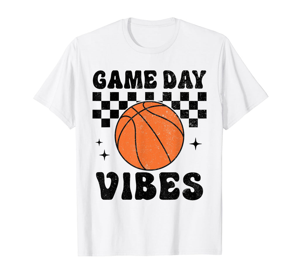 Basketball Game Day Vibes Basketball T-Shirt - Trendy Graphic Unisex - T-Shirt, Sweatshirt, Hoodie