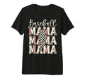 Checkered Baseball Mama Black White T-Shirt - Minimalist Print Unisex - T-Shirt, Sweatshirt, Hoodie