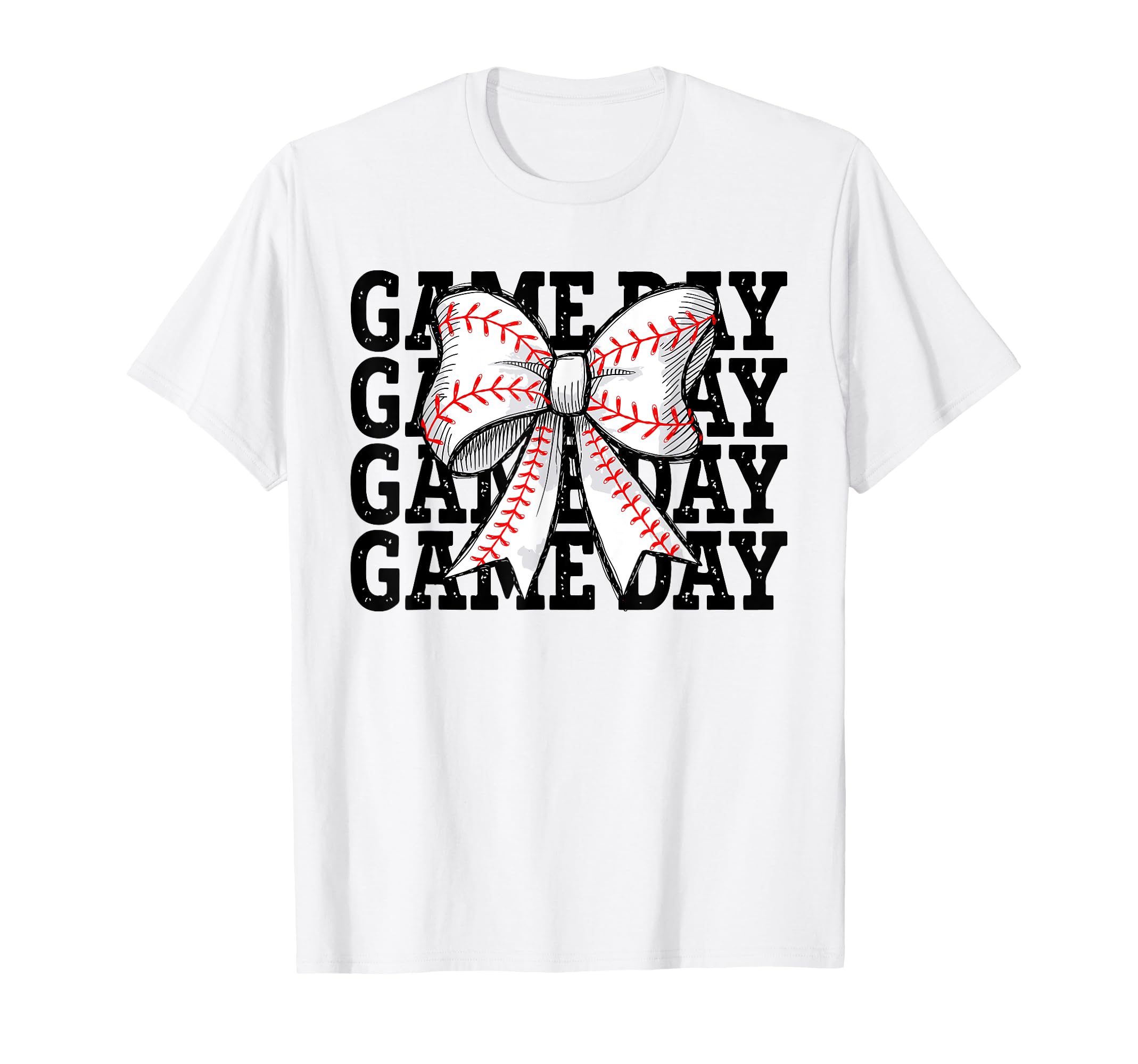 Baseball Game Day Coquette Bow Baseball T-Shirt - Unique Graphic Unisex - T-Shirt, Sweatshirt, Hoodie