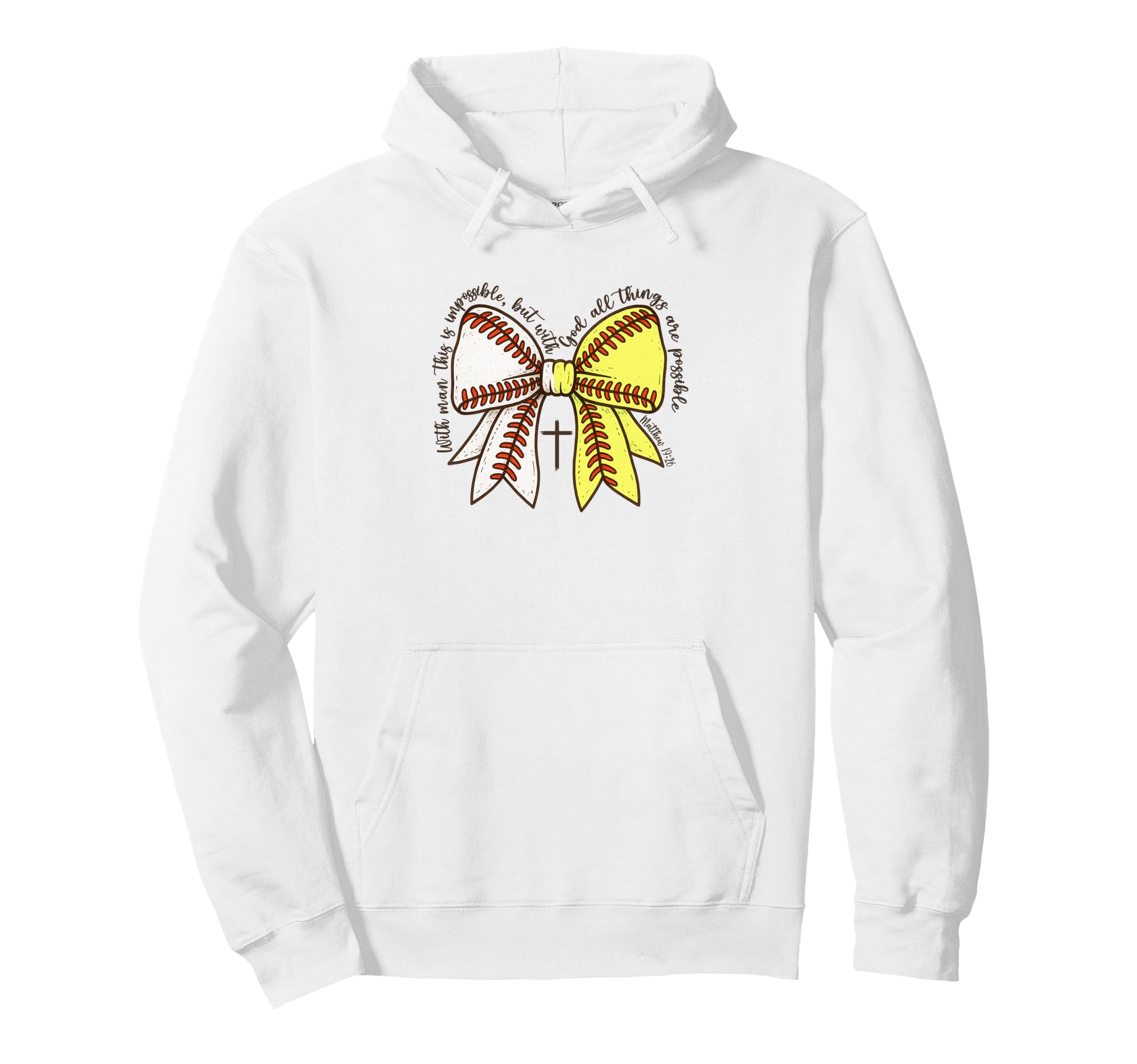 Softball Baseball Mom Bow Christian This Hoodie - Graphic Print for Adults - T-Shirt, Sweatshirt, Hoodie