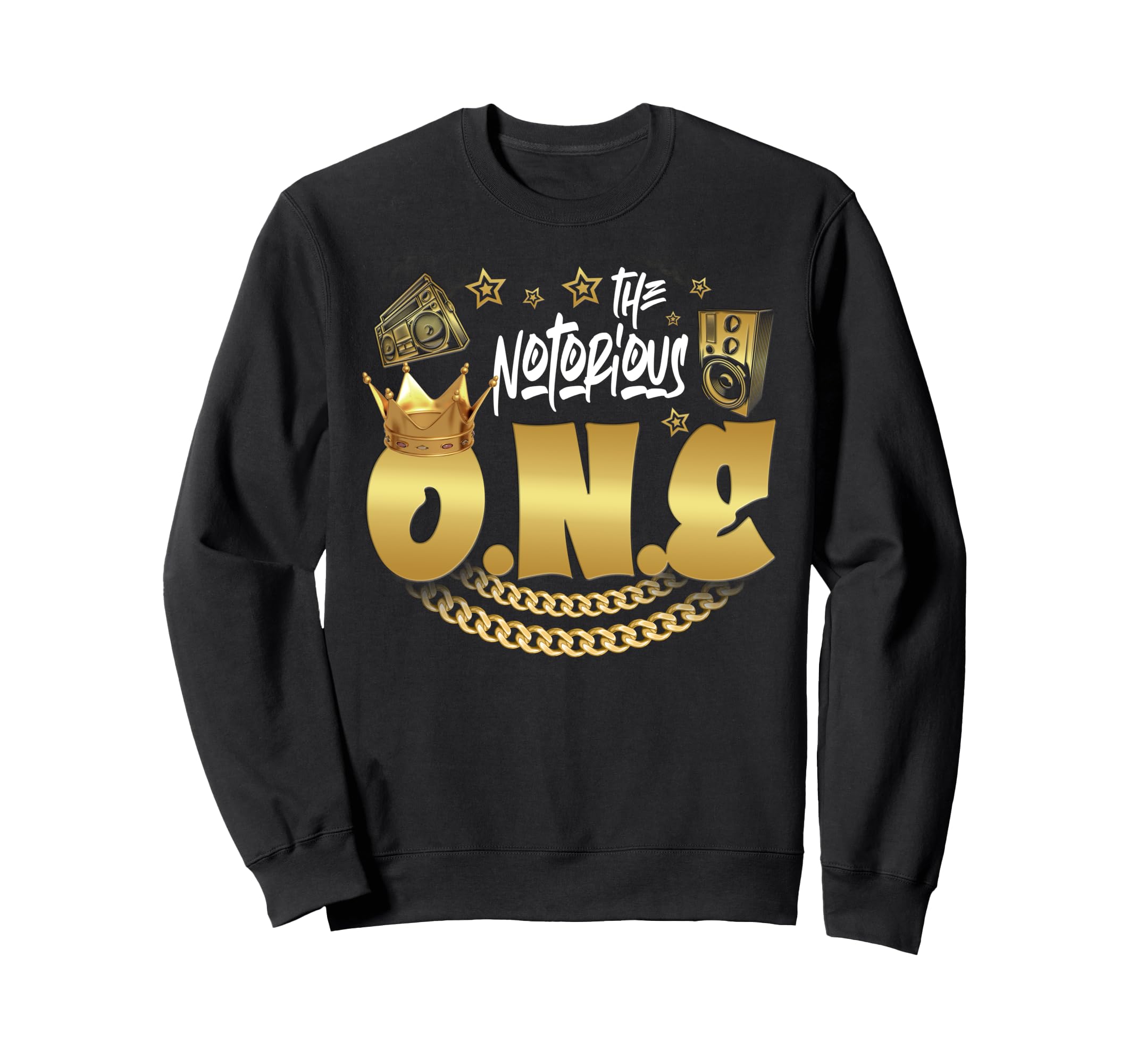 Notorious One Old School Hip Sweatshirt - Fun Novelty Design for Adults - T-Shirt, Sweatshirt, Hoodie
